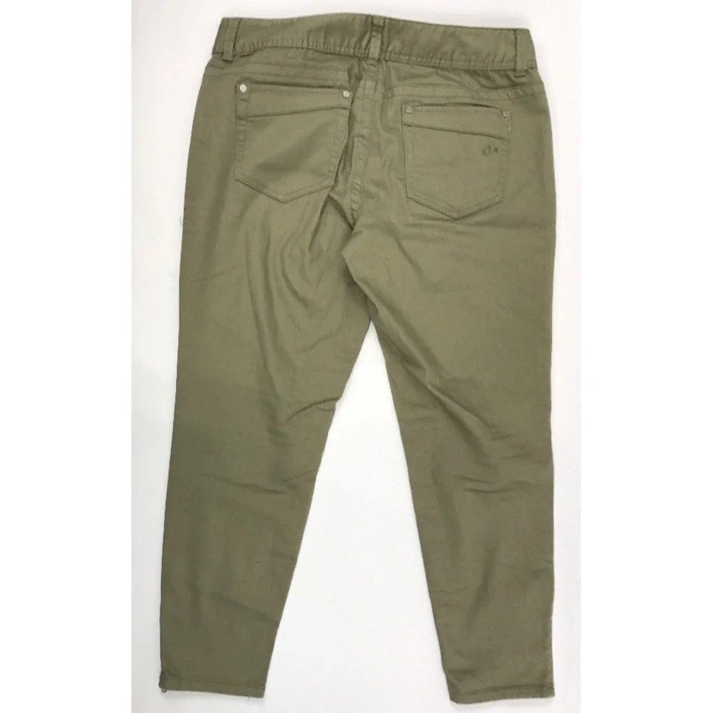 American Rag Crop Skinny Jeans Pants Juniors‎  Size 13 Zipper Cuff Brown
